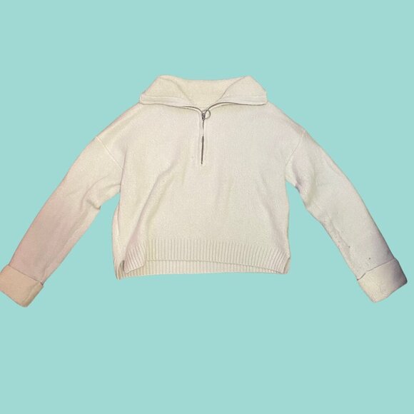 ✨ Cozy Chic Cream Half-Zip Pullover by Happily Grey – Size S - Picture 3 of 9